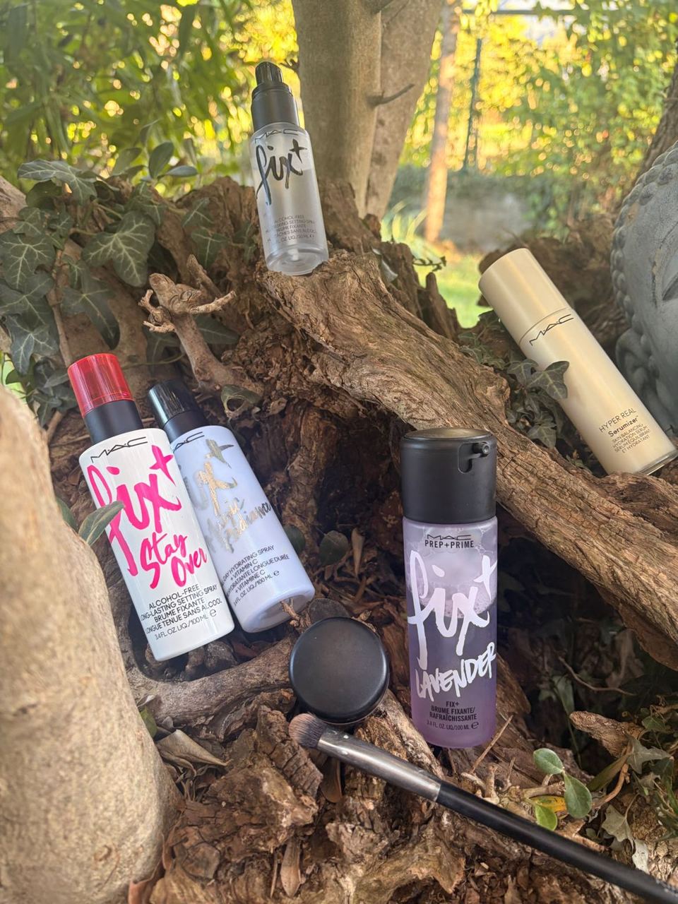 Fijadores y prebase de maquillaje al aire libre