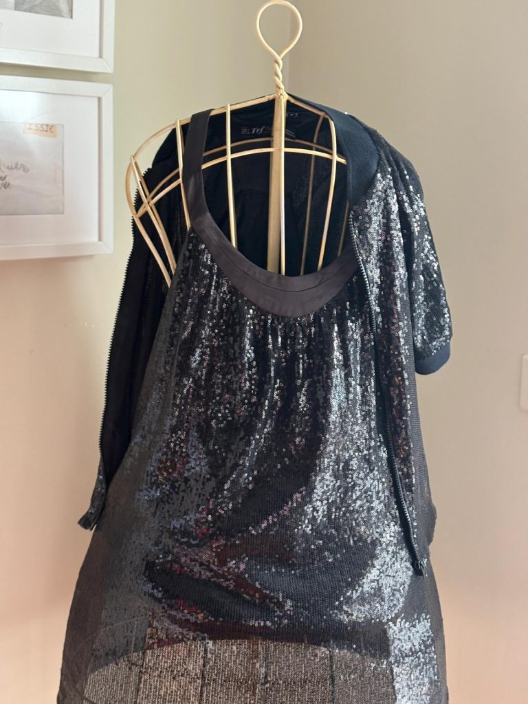 Conjunto de Paillettes Negro ZARA TRF – Fiesta / Noche